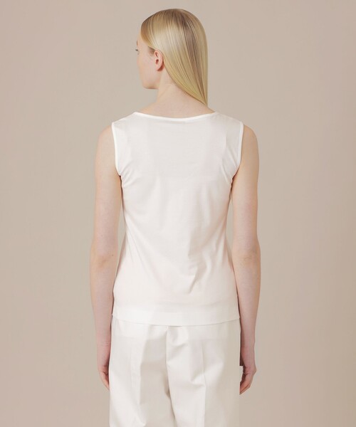 MACKINTOSH LONDON(マッキントッシュ ロンドン)の「【eclat5月号掲載】【SUPER FINE LAB.】パウダーシュガーコットンタンクトップ(Tシャツ/カットソー・レディース・ブラック/ホワイト/ベージュ・38)」の7枚目の写真