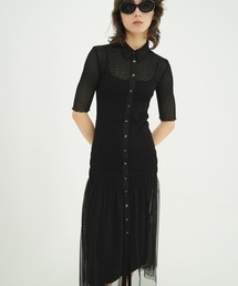 CLANE | GATHERED MESH SHIRTS ONEPIECE(ワンピース)