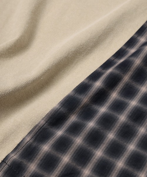 amok（アモク）の「DOCKING LONG TEE（Tシャツ/カットソー・メンズ・ブルー/ベージュ・L/M/S）」の9枚目の写真