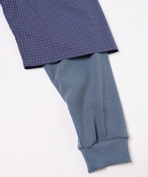 amok（アモク）の「DOCKING LONG TEE（Tシャツ/カットソー・メンズ・ブルー/ベージュ・L/M/S）」の3枚目の写真