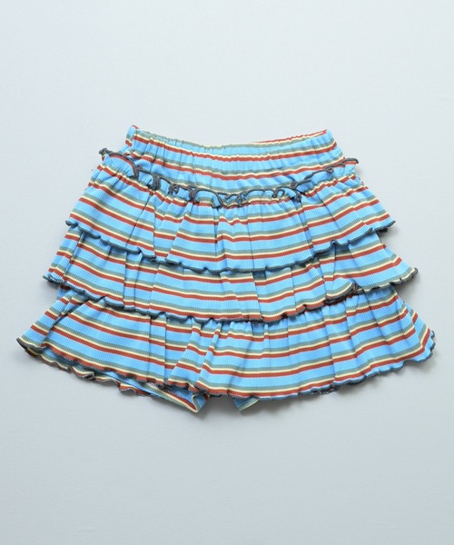 MARKEY'S(マーキーズ)の「先染めボーダーフリルキュロットパンツ(その他パンツ・キッズ・オフホワイト/オレンジ/ライトブルー・110/100/95/90/80/120/130)」の11枚目の写真