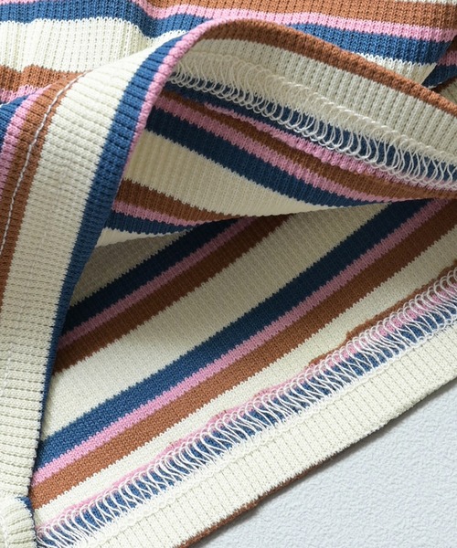 MARKEY'S(マーキーズ)の「先染めボーダーフリルキュロットパンツ(その他パンツ・キッズ・オフホワイト/オレンジ/ライトブルー・110/100/95/90/80/120/130)」の14枚目の写真