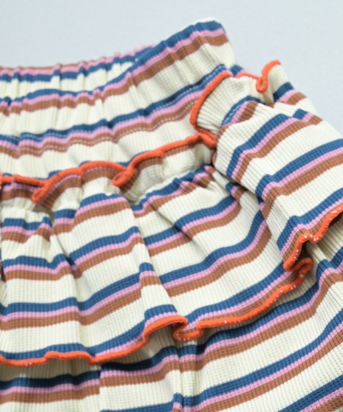 MARKEY'S(マーキーズ)の「先染めボーダーフリルキュロットパンツ(その他パンツ・キッズ・オフホワイト/オレンジ/ライトブルー・110/100/95/90/80/120/130)」の16枚目の写真