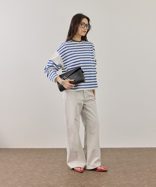 NEEDBY heritage(ニードバイヘリテージ)の「【NEEDBY for ADAM ET ROPE】別注 GINNY(デニムパンツ・レディース・ブルー/オフホワイト・25/24/23/26)」の4枚目の写真