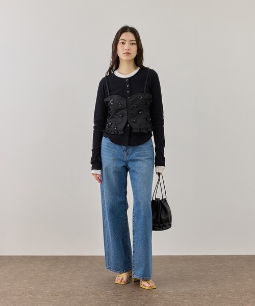 NEEDBY heritage(ニードバイヘリテージ)の「【NEEDBY for ADAM ET ROPE】別注 GINNY(デニムパンツ・レディース・ブルー/オフホワイト・25/24/23/26)」の6枚目の写真