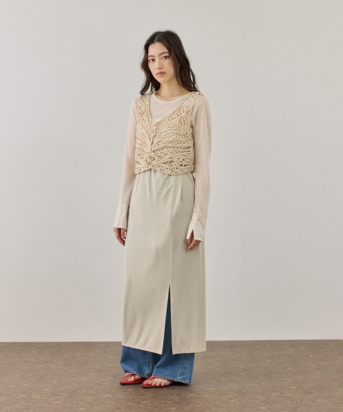 NEEDBY heritage(ニードバイヘリテージ)の「【NEEDBY for ADAM ET ROPE】別注 GINNY(デニムパンツ・レディース・ブルー/オフホワイト・25/24/23/26)」の7枚目の写真