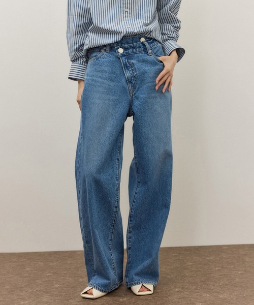 NEEDBY heritage(ニードバイヘリテージ)の「【NEEDBY for ADAM ET ROPE】別注 GINNY(デニムパンツ・レディース・ブルー/オフホワイト・25/24/23/26)」の14枚目の写真