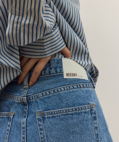 NEEDBY heritage(ニードバイヘリテージ)の「【NEEDBY for ADAM ET ROPE】別注 GINNY(デニムパンツ・レディース・ブルー/オフホワイト・25/24/23/26)」の17枚目の写真