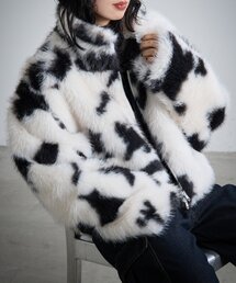 【存在感あり！】COW柄ショートブルゾン