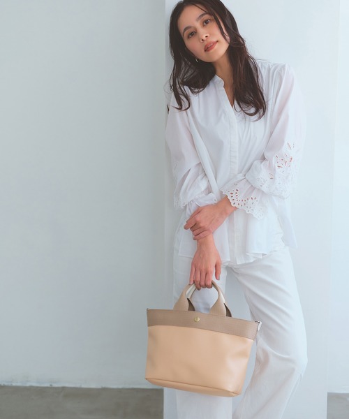 Breath TOPKAPI(ブレストプカピ)の「【Breath TOPKAPI】【26SS新色】RIPPLE リプル トート バッグ M(ショルダー付き)(トートバッグ・レディース・エメラルド/ピンク系その他・FREE)」の6枚目の写真