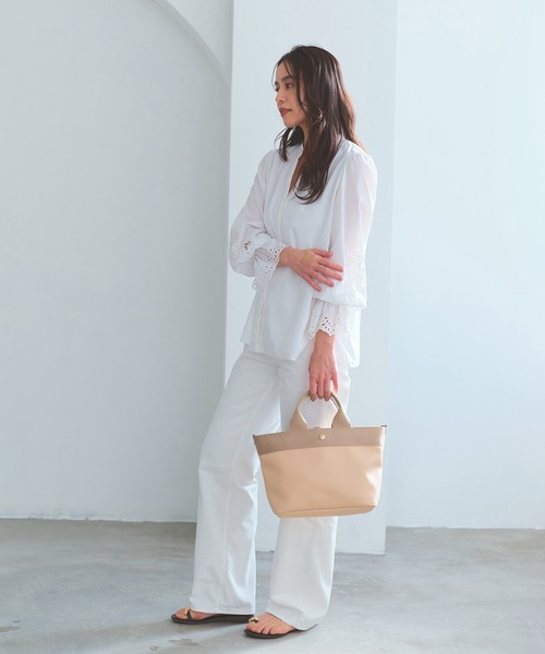 Breath TOPKAPI(ブレストプカピ)の「【Breath TOPKAPI】【26SS新色】RIPPLE リプル トート バッグ M(ショルダー付き)(トートバッグ・レディース・エメラルド/ピンク系その他・FREE)」の7枚目の写真