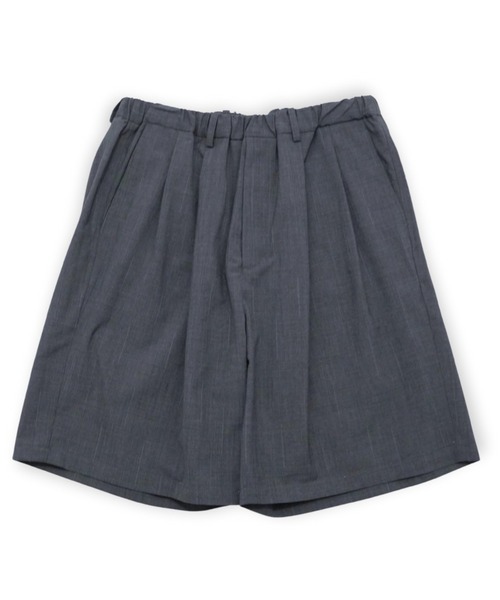 yoko sakamoto(ヨーコサカモト)の「【YOKO SAKAMOTO】 DOUBLE PLEATED WIDE EASY SHORTS(その他パンツ・メンズ・チャコールグレー・MEDIUM)」の1枚目の写真