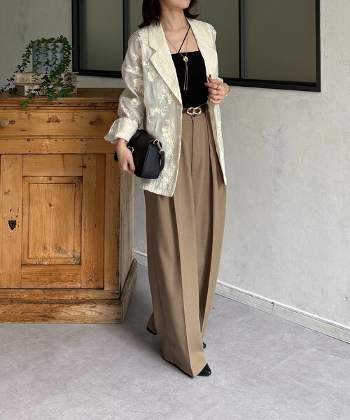 Thevon（ゼボン）の「花柄シアーテーラードジャケット（テーラードジャケット・レディース・アイボリー/ブラック・FREE）」の21枚目の写真