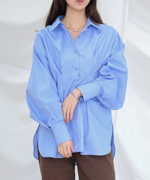 Dita Muaj.(ディータムアージュ)の「ルーズフィットタックシャツ(シャツ/ブラウス・レディース・ブルー・FREE)」の7枚目の写真