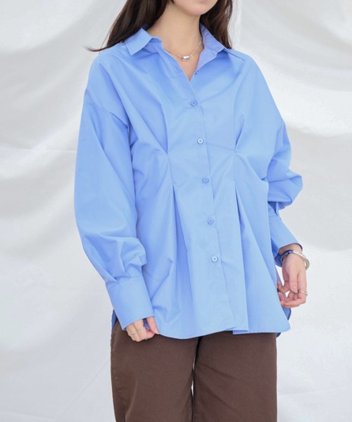 Dita Muaj.(ディータムアージュ)の「ルーズフィットタックシャツ(シャツ/ブラウス・レディース・ブルー・FREE)」の14枚目の写真