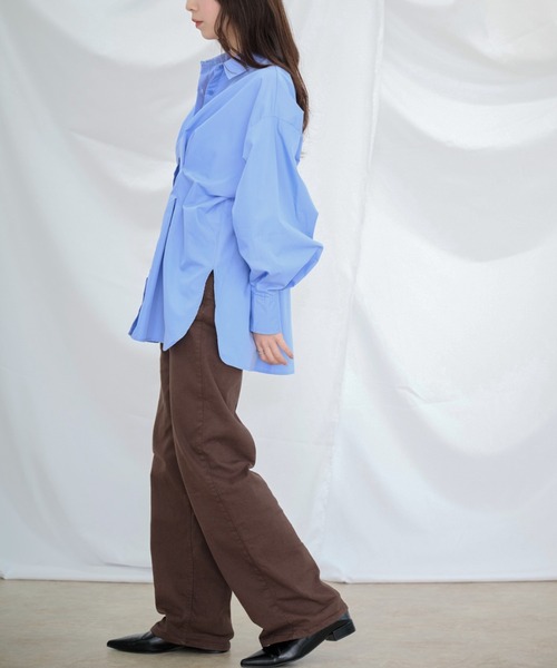 Dita Muaj.(ディータムアージュ)の「ルーズフィットタックシャツ(シャツ/ブラウス・レディース・ブルー・FREE)」の10枚目の写真