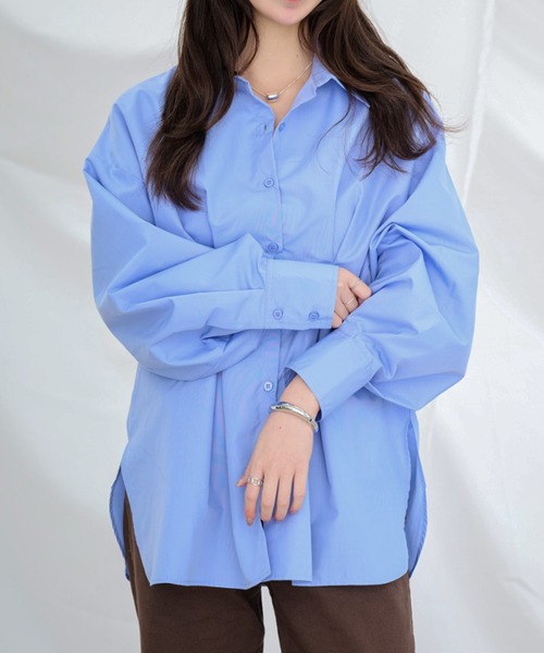 Dita Muaj.(ディータムアージュ)の「ルーズフィットタックシャツ(シャツ/ブラウス・レディース・ブルー・FREE)」の2枚目の写真