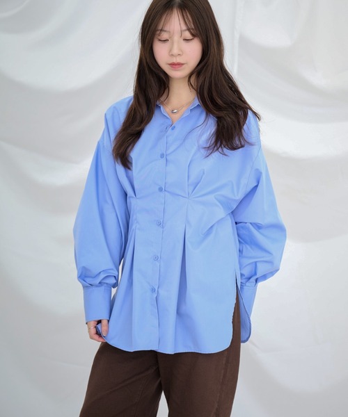 Dita Muaj.(ディータムアージュ)の「ルーズフィットタックシャツ(シャツ/ブラウス・レディース・ブルー・FREE)」の9枚目の写真