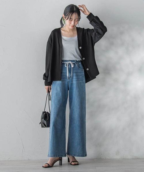 Droite lautreamont（ドロワットロートレアモン）の「リブスクエアタンクトップ（タンクトップ・レディース・オフホワイト/ブラック系その他/ブラック/アイボリー・M）」の10枚目の写真