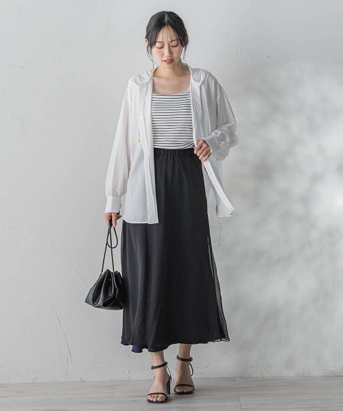 Droite lautreamont（ドロワットロートレアモン）の「リブスクエアタンクトップ（タンクトップ・レディース・オフホワイト/ブラック系その他/ブラック/アイボリー・M）」の16枚目の写真