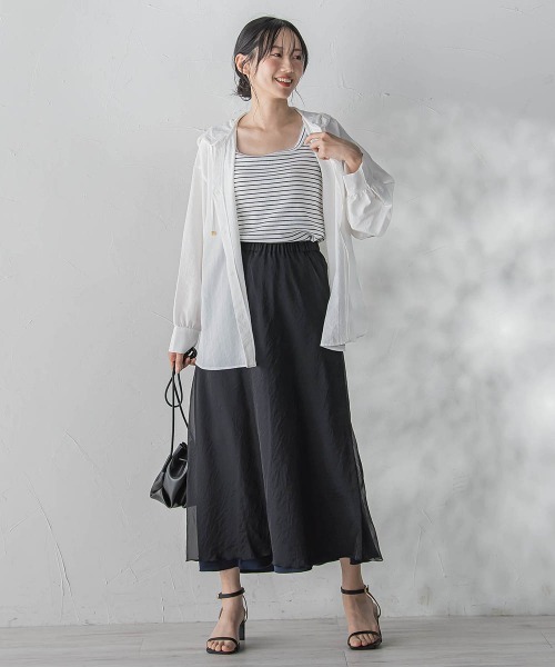 Droite lautreamont（ドロワットロートレアモン）の「リブスクエアタンクトップ（タンクトップ・レディース・オフホワイト/ブラック系その他/ブラック/アイボリー・M）」の17枚目の写真