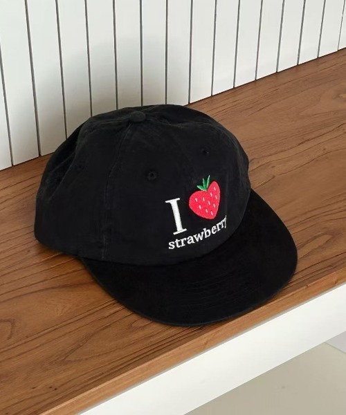 Vipoa(ヴィポア)の「Snail strawberry embroidery cap(キャップ・レディース・レッド/ピンク・FREE)」の17枚目の写真