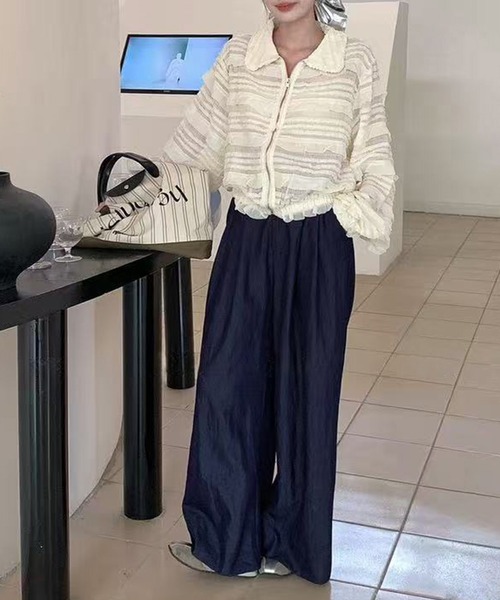 aimoha（アイモハ）の「フリルレースショートブルゾン（ブルゾン・レディース・ライトベージュ/ブラック・FREE）」の21枚目の写真