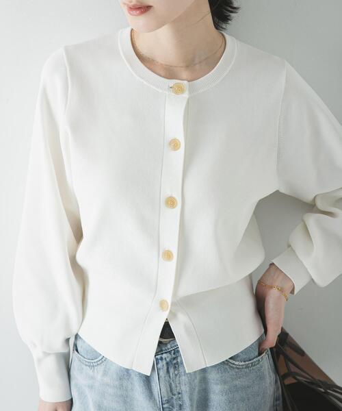 URBAN RESEARCH（アーバンリサーチ）の「コクーンスリーブカーディガン（カーディガン/ボレロ・レディース・ネイビー/オフホワイト・FREE）」の3枚目の写真