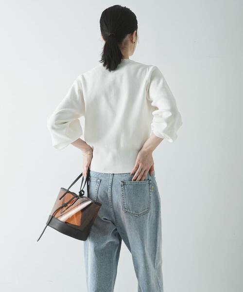 URBAN RESEARCH（アーバンリサーチ）の「コクーンスリーブカーディガン（カーディガン/ボレロ・レディース・ネイビー/オフホワイト・FREE）」の7枚目の写真