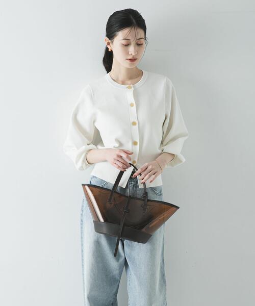 URBAN RESEARCH（アーバンリサーチ）の「コクーンスリーブカーディガン（カーディガン/ボレロ・レディース・ネイビー/オフホワイト・FREE）」の8枚目の写真