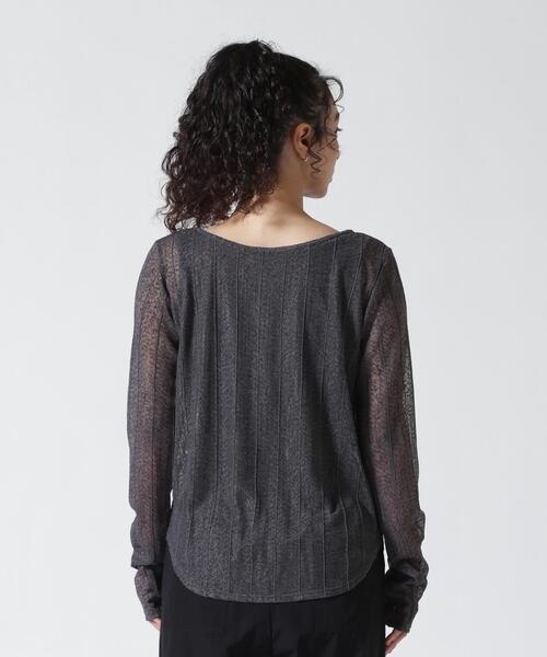 DROIT BELLO(ドロイトベロ)の「DROIT BELLO(ドロイトベロ)チュールTOPS(Tシャツ/カットソー・レディース・ホワイト/チャコールグレー・F)」の9枚目の写真