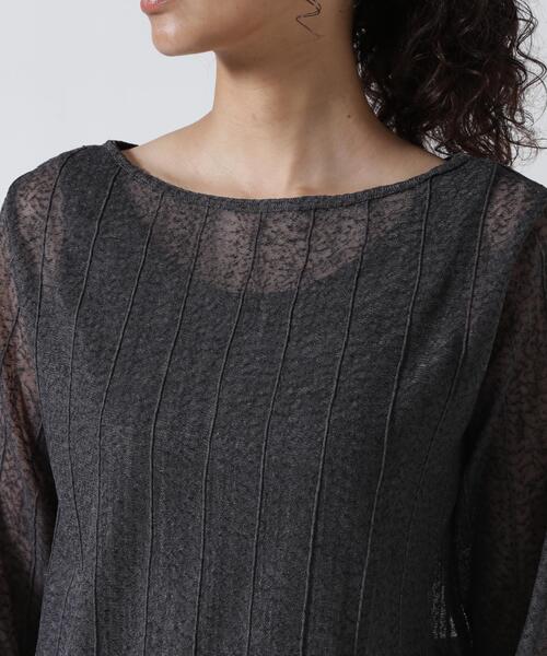 DROIT BELLO(ドロイトベロ)の「DROIT BELLO(ドロイトベロ)チュールTOPS(Tシャツ/カットソー・レディース・ホワイト/チャコールグレー・F)」の8枚目の写真