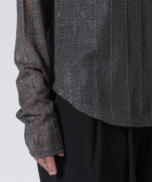 DROIT BELLO(ドロイトベロ)の「DROIT BELLO(ドロイトベロ)チュールTOPS(Tシャツ/カットソー・レディース・ホワイト/チャコールグレー・F)」の6枚目の写真