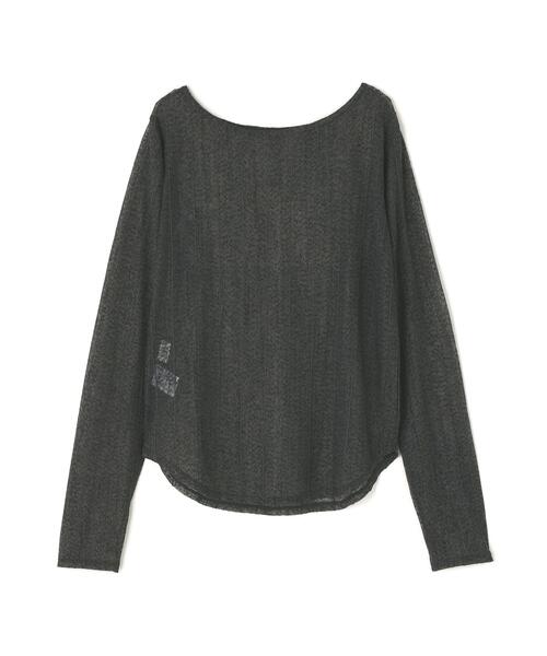 DROIT BELLO(ドロイトベロ)の「DROIT BELLO(ドロイトベロ)チュールTOPS(Tシャツ/カットソー・レディース・ホワイト/チャコールグレー・F)」の3枚目の写真
