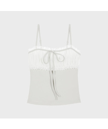 Chiffon Ribbon Sleeveless (Light Gray)