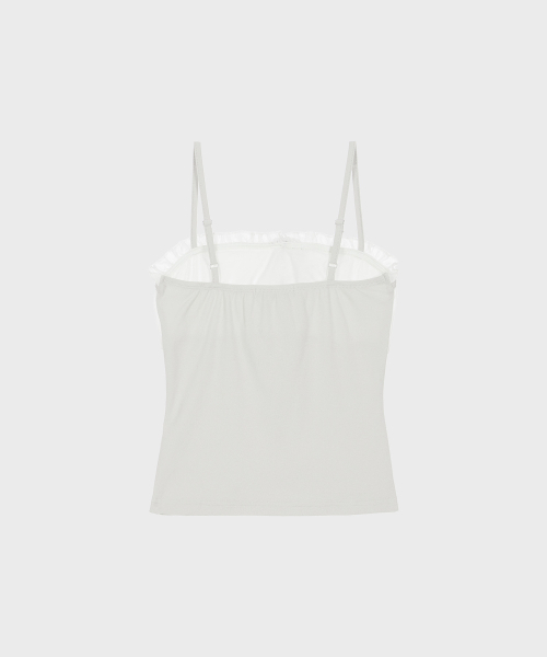 ALKI ALKA（アルキアルカ）の「Chiffon Ribbon Sleeveless (Light Gray)（Tシャツ/カットソー・レディース・ライトグレー・FREE）」の6枚目の写真