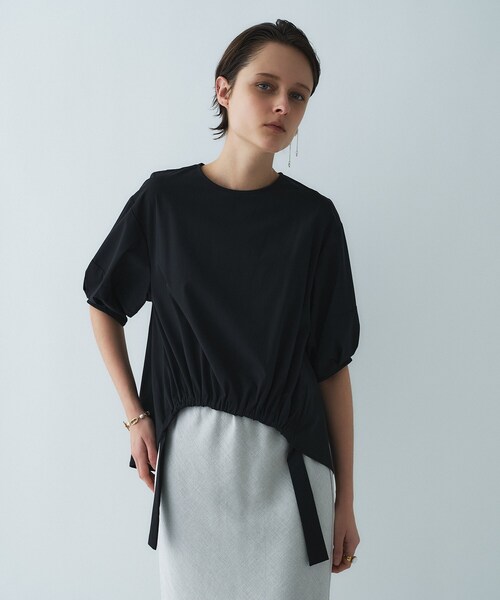 cloenc（クロエンス）の「【UVカット】ラッシュガード／パフスリーブプルオーバー（シャツ/ブラウス・レディース・ダークブラウン/ブラック・02）」の12枚目の写真
