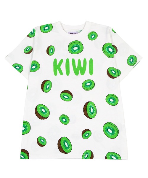 PUNYUS（プニュズ）の「【新サイズ】フード総柄Ｔシャツ（KIWI・TOMATO）（Tシャツ/カットソー・レディース・レッド/グリーン・5/4/3/2/1）」の22枚目の写真