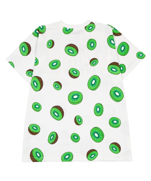 PUNYUS（プニュズ）の「【新サイズ】フード総柄Ｔシャツ（KIWI・TOMATO）（Tシャツ/カットソー・レディース・レッド/グリーン・5/4/3/2/1）」の6枚目の写真