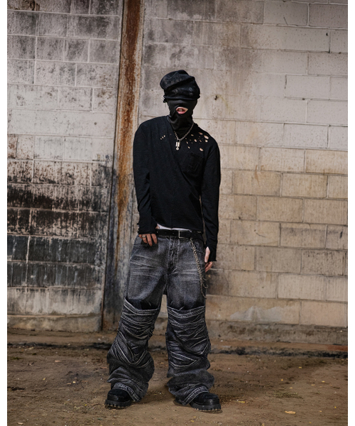 ROARINGRAD(ロアリングラド)の「スラブデストロイドロングスリーブブラック(Tシャツ/カットソー・レディース・その他・MEDIUM/LARGE)」の7枚目の写真