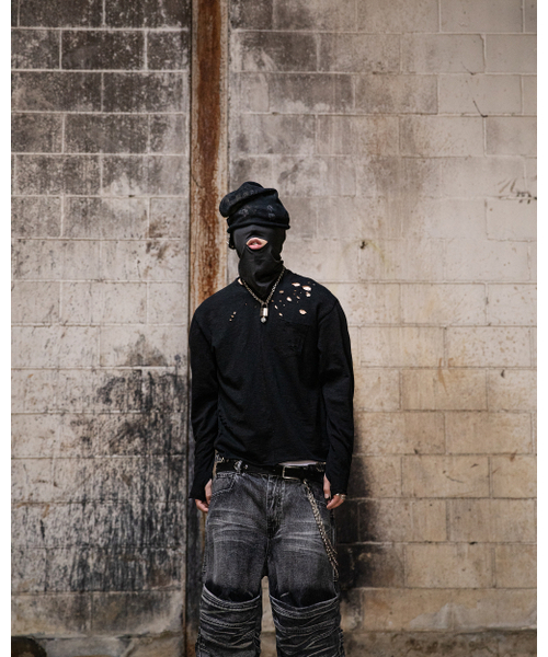 ROARINGRAD(ロアリングラド)の「スラブデストロイドロングスリーブブラック(Tシャツ/カットソー・レディース・その他・MEDIUM/LARGE)」の5枚目の写真