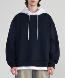 UNTAPPED STUDIO（アンタップドスタジオ）の「フォーシーズン オーバーサイズ 配色 フードパーカー ネイビー（パーカー）」