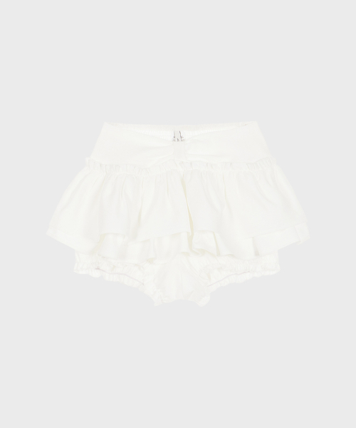 ALKI ALKA(アルキアルカ)の「Ribbon Tiered Mini Skirt (Ivory)(スカート・レディース・アイボリー・MEDIUM/SMALL)」の5枚目の写真