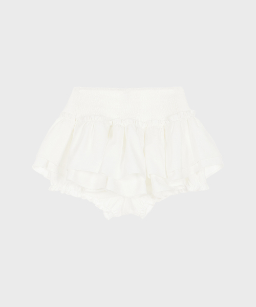 ALKI ALKA(アルキアルカ)の「Ribbon Tiered Mini Skirt (Ivory)(スカート・レディース・アイボリー・MEDIUM/SMALL)」の6枚目の写真