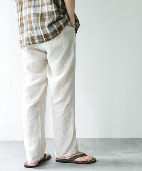 URBAN RESEARCH DOORS(アーバンリサーチドアーズ)の「シルケットリネン イージートラウザー(その他パンツ・メンズ・ブラウン/アイボリー/スミクロ・SMALL/LARGE/MEDIUM)」の5枚目の写真
