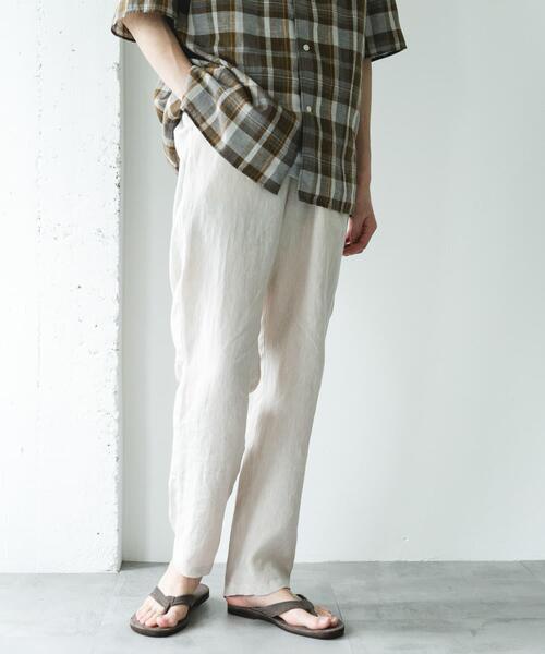URBAN RESEARCH DOORS(アーバンリサーチドアーズ)の「シルケットリネン イージートラウザー(その他パンツ・メンズ・ブラウン/アイボリー/スミクロ・SMALL/LARGE/MEDIUM)」の6枚目の写真