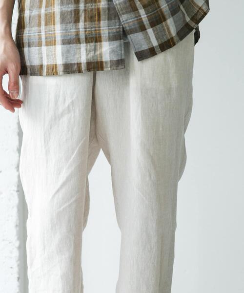 URBAN RESEARCH DOORS(アーバンリサーチドアーズ)の「シルケットリネン イージートラウザー(その他パンツ・メンズ・ブラウン/アイボリー/スミクロ・SMALL/LARGE/MEDIUM)」の8枚目の写真