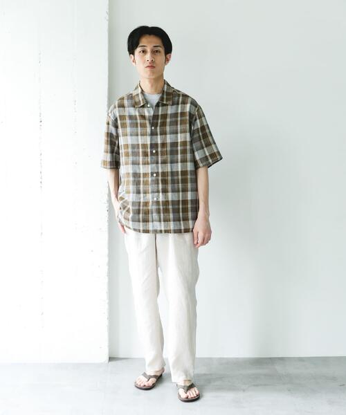 URBAN RESEARCH DOORS(アーバンリサーチドアーズ)の「シルケットリネン イージートラウザー(その他パンツ・メンズ・ブラウン/アイボリー/スミクロ・SMALL/LARGE/MEDIUM)」の17枚目の写真
