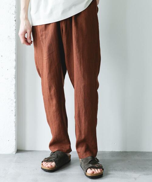 URBAN RESEARCH DOORS(アーバンリサーチドアーズ)の「シルケットリネン イージートラウザー(その他パンツ・メンズ・ブラウン/アイボリー/スミクロ・SMALL/LARGE/MEDIUM)」の21枚目の写真