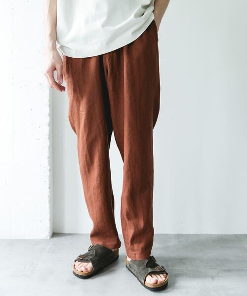 URBAN RESEARCH DOORS(アーバンリサーチドアーズ)の「シルケットリネン イージートラウザー(その他パンツ・メンズ・ブラウン/アイボリー/スミクロ・SMALL/LARGE/MEDIUM)」の22枚目の写真